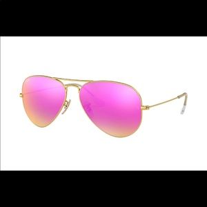 RAY-BAN flash pink aviators